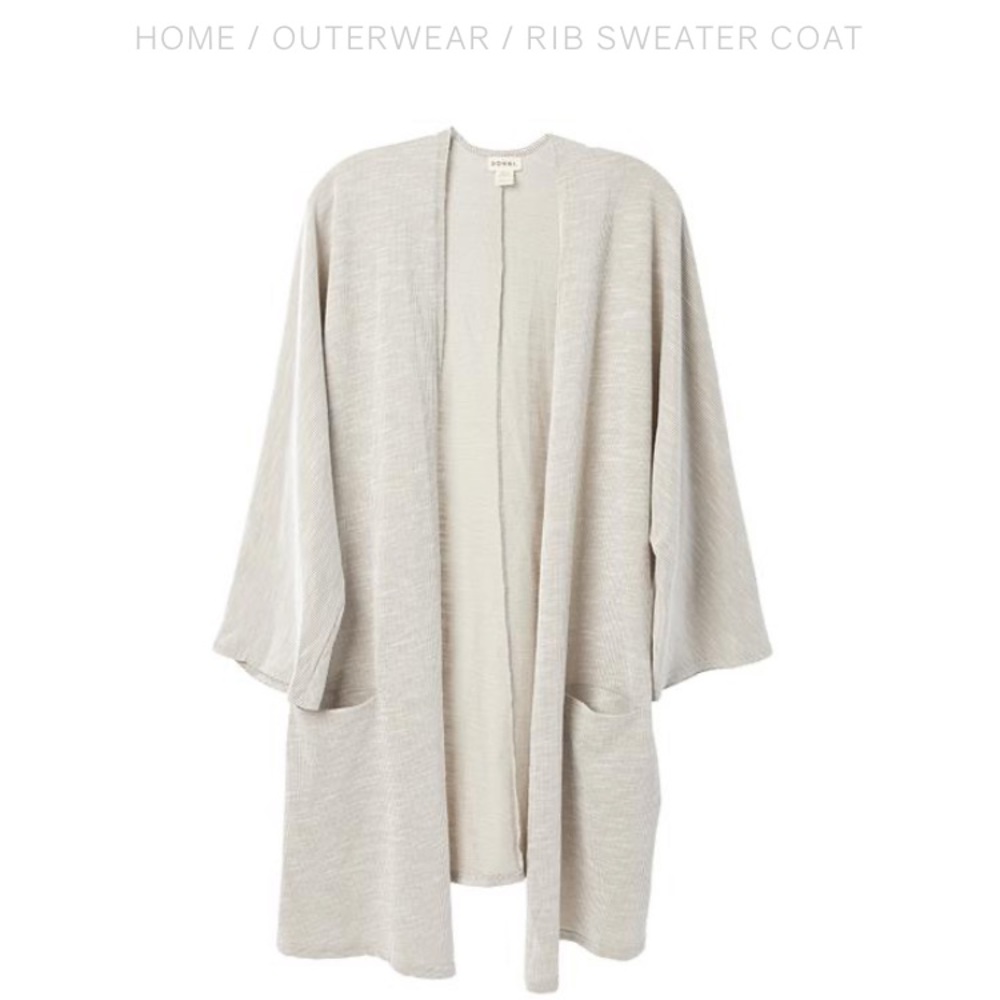 Donni. Ribbed sweater coat